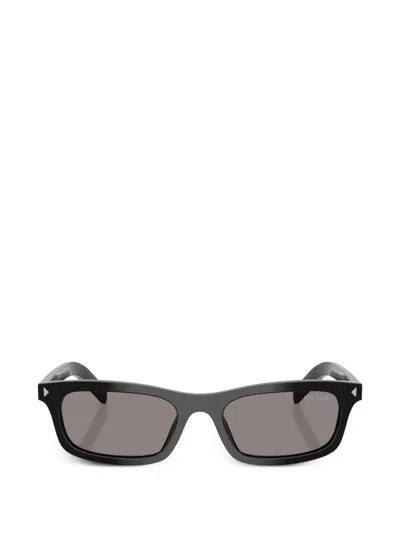 Prada Eyewear Rectangle Frame Sunglasses In Animal Print