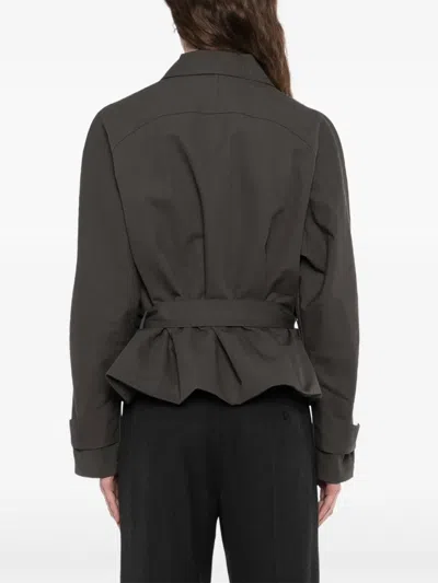 Jnby Raglan Tie Jacket In Gray