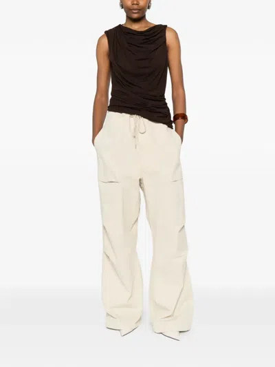 Entire Studios Drawstring Cargo Trousers In Neutral
