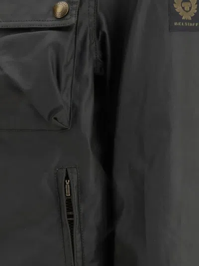 Belstaff Mens Dark Navy Racemaster High-neck Waxed-cotton Jacket In Blue