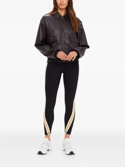 The Upside Zariah Collared Bomber Jacket In Black