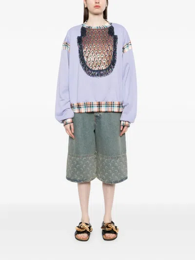 Penultimate Bead-embellished Sweatshirt In Blue