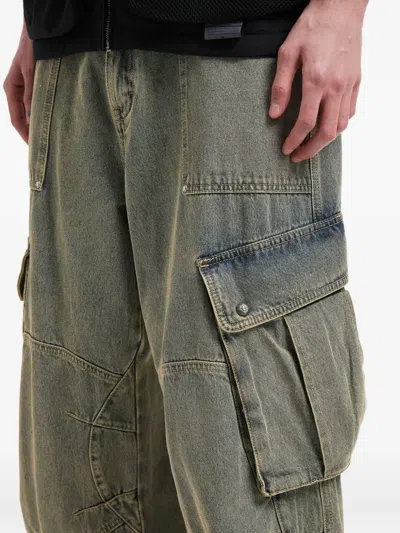 Five Cm Cargo-pocket Jeans In Green