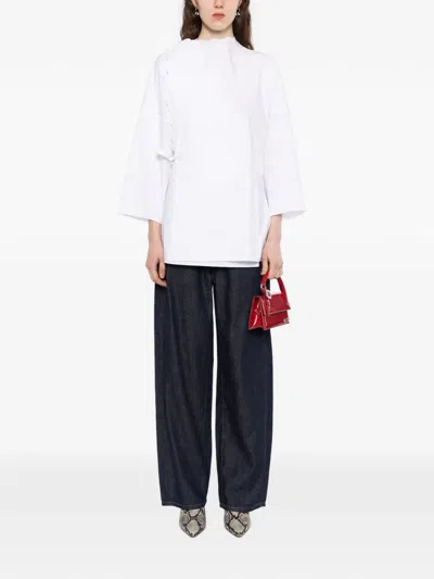 Less Scalloped-edge Blouse In White