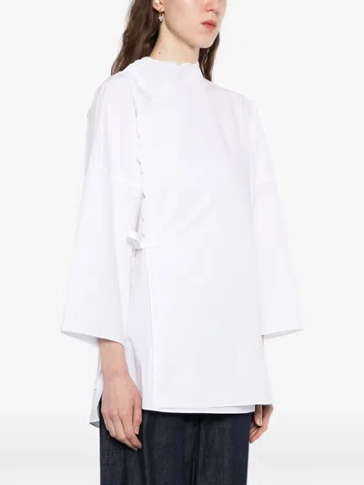 Less Scalloped-edge Blouse In White
