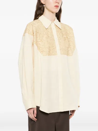 Less Patchwork Shirt In Neutral