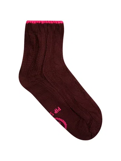 Pip Studio Cable-knit Socks In Brown