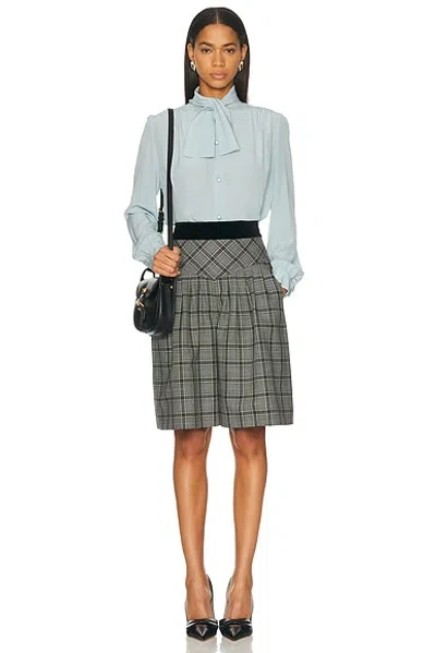 Valentino Check Wool Bermuda Shorts In Gray