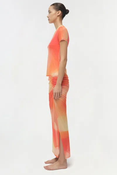 Simkhai Murry Mesh Top In Orange