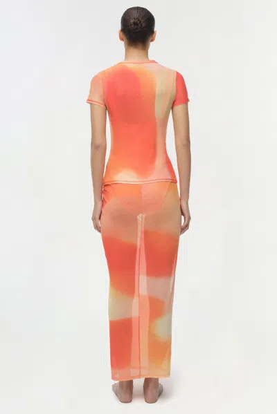 Simkhai Murry Mesh Top In Orange
