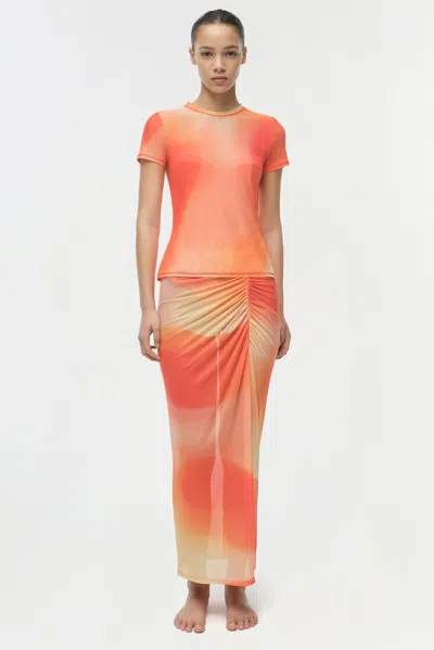 Simkhai Murry Mesh Top In Orange