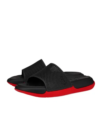 Christian Louboutin Louboutin Slides And Clogs Easy Breezy Men Rubber Black In Black