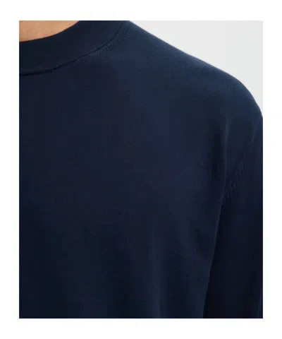 Selected Cotton Pullover In Blue