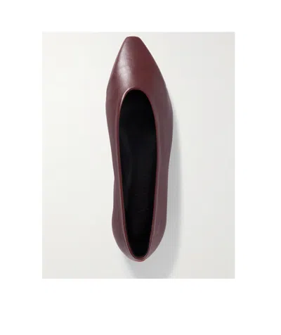 Aeyde Womens Wine Betty Pointed-toe Leather Ballet Flats