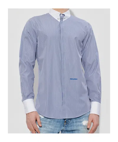 Dsquared2 Long Sleeve Shirt In Blue