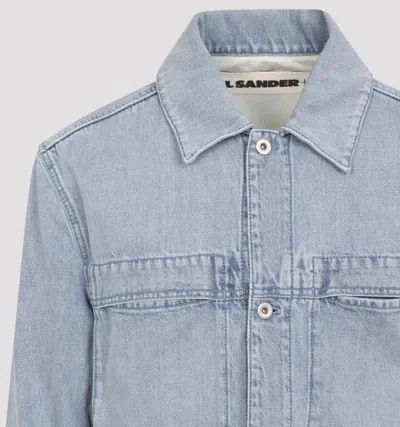 Jil Sander Denim Jacket Long Sleeves Chest Pockets In Blue