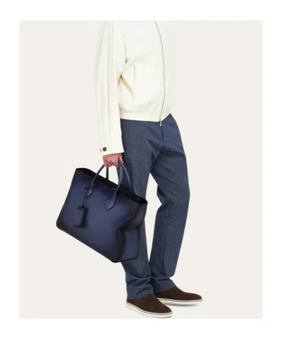 Ferragamo Handle Shoulder Bag In Black