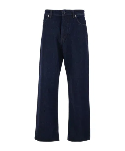Stone Island Regular-straight-fit Five-pocket Jeans With Rinsed Finish In Blue
