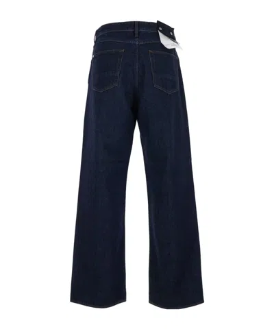 Stone Island Regular-straight-fit Five-pocket Jeans With Rinsed Finish In Blue