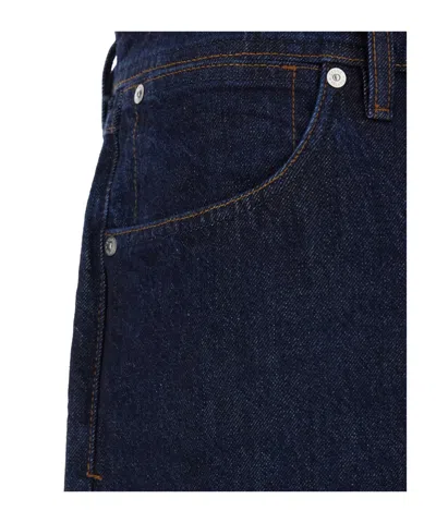 Stone Island Regular-straight-fit Five-pocket Jeans With Rinsed Finish In Blue