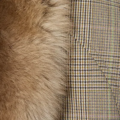 Gucci Checked Shearling-trimmed Wool Jacket In Gray