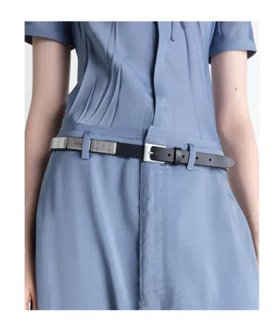 Lemaire Buffalo Studs Belt 20 Mm In Leather In Black