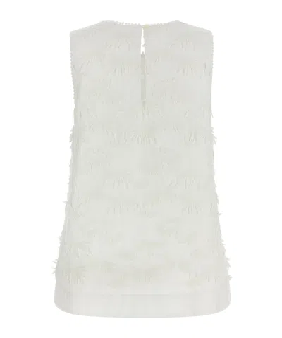 P.a.r.o.s.h White Embroidered Top In White