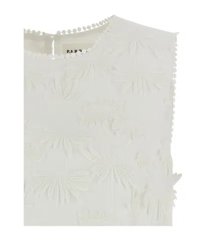 P.a.r.o.s.h White Embroidered Top In White
