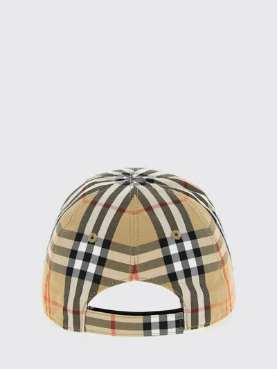 Burberry Check Pattern Cap Curved Brim Design In Brown