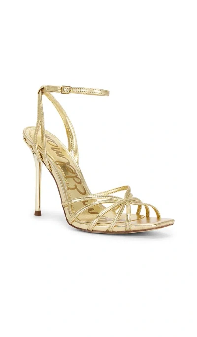 Sam Edelman Lili Heels Amber Gold Leather In Multi