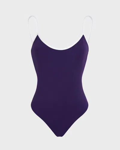Vilebrequin Women Low-back One-piece Swimsuit Solid In Blue