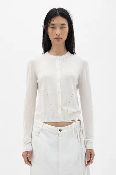 Ann Demeulemeester Bjel Button-up Cardigan In White