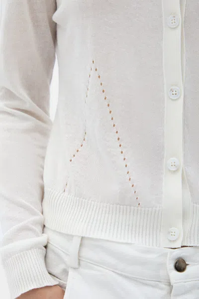 Ann Demeulemeester Bjel Button-up Cardigan In White
