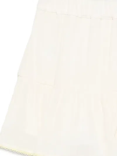 Msgm Tiered Skirt In Neutral