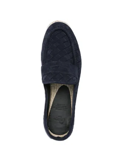Castaã±er Java Blue Espadrillas With Contrasting Stitching And Pull-tab At The Heel In Suede Man In Blue