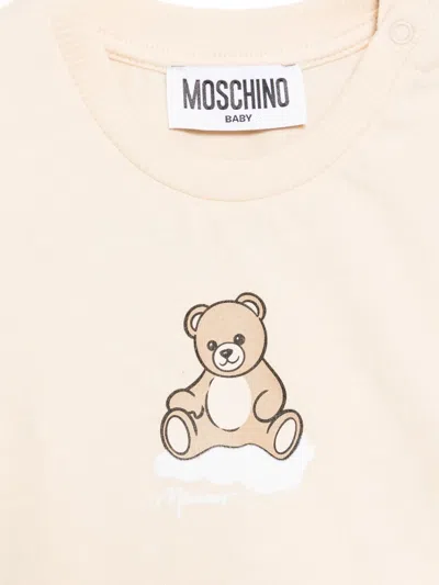 Moschino Bear-print T-shirt In Neutral