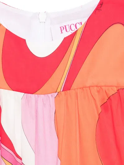 Pucci Junior Printed Dress In Multi