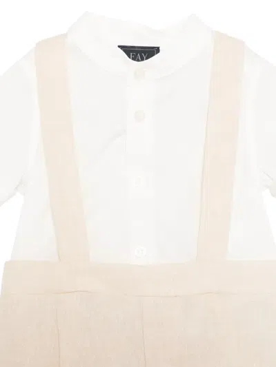 Fay Round-collar Shorts Set In Multi