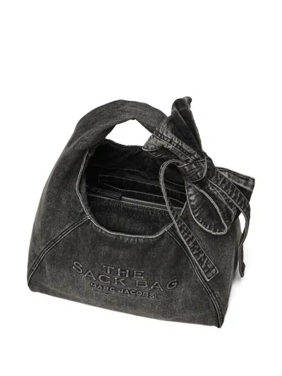 Marc Jacobs Black Bow Large Sack Bag In Gray