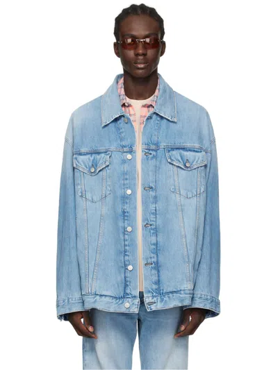 Acne Studios Oversize Unisex Denim Jacket In Blue