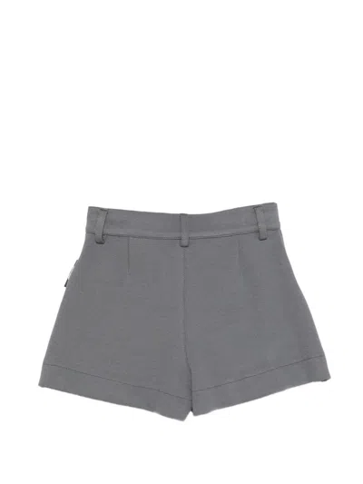 Msgm Pleated Shorts In Gray
