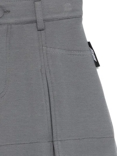 Msgm Pleated Shorts In Gray