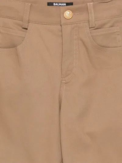 Balmain Five-pockets Trousers In Brown