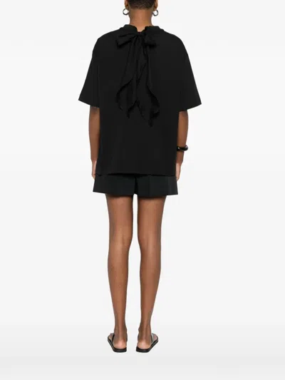 Eleh Bow-tie T-shirt In Black