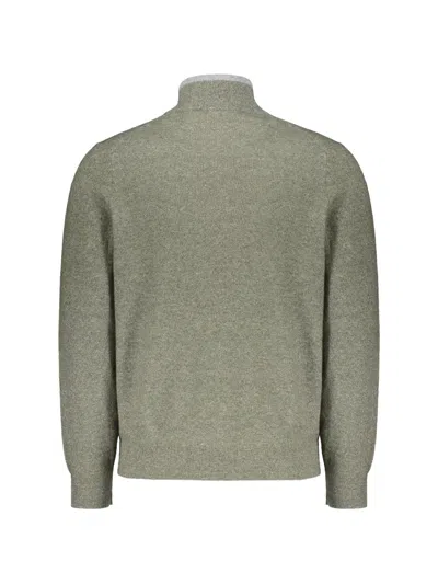 Fedeli Zip Cardigan In Green