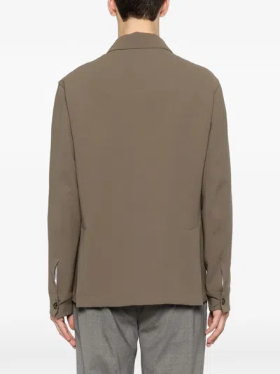 Montecore Button-fastening Flap-pockets Jacket In Green