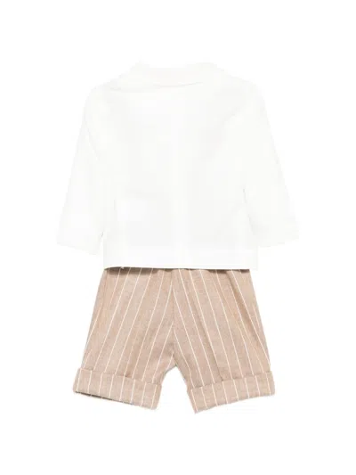 Colorichiari Buttoned Shorts Set In Multi