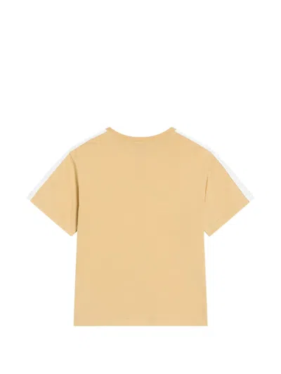 Dolce & Gabbana Shoulder Stripe T-shirt In Yellow