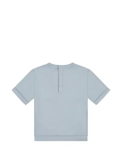 Donsje Roll-sleeve Panda T-shirt In Blue