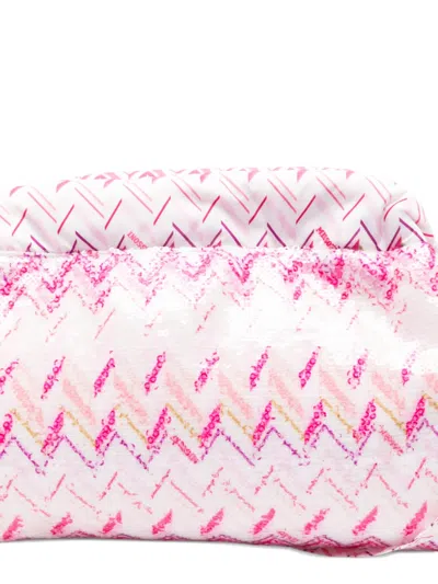 Missoni Zigzag-pattern Sequin-embellishment Pouch In Multi